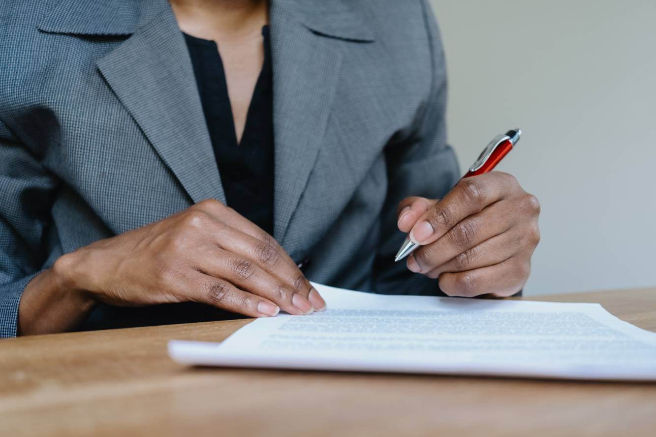 small business legal documents being reviewed by a lawyer