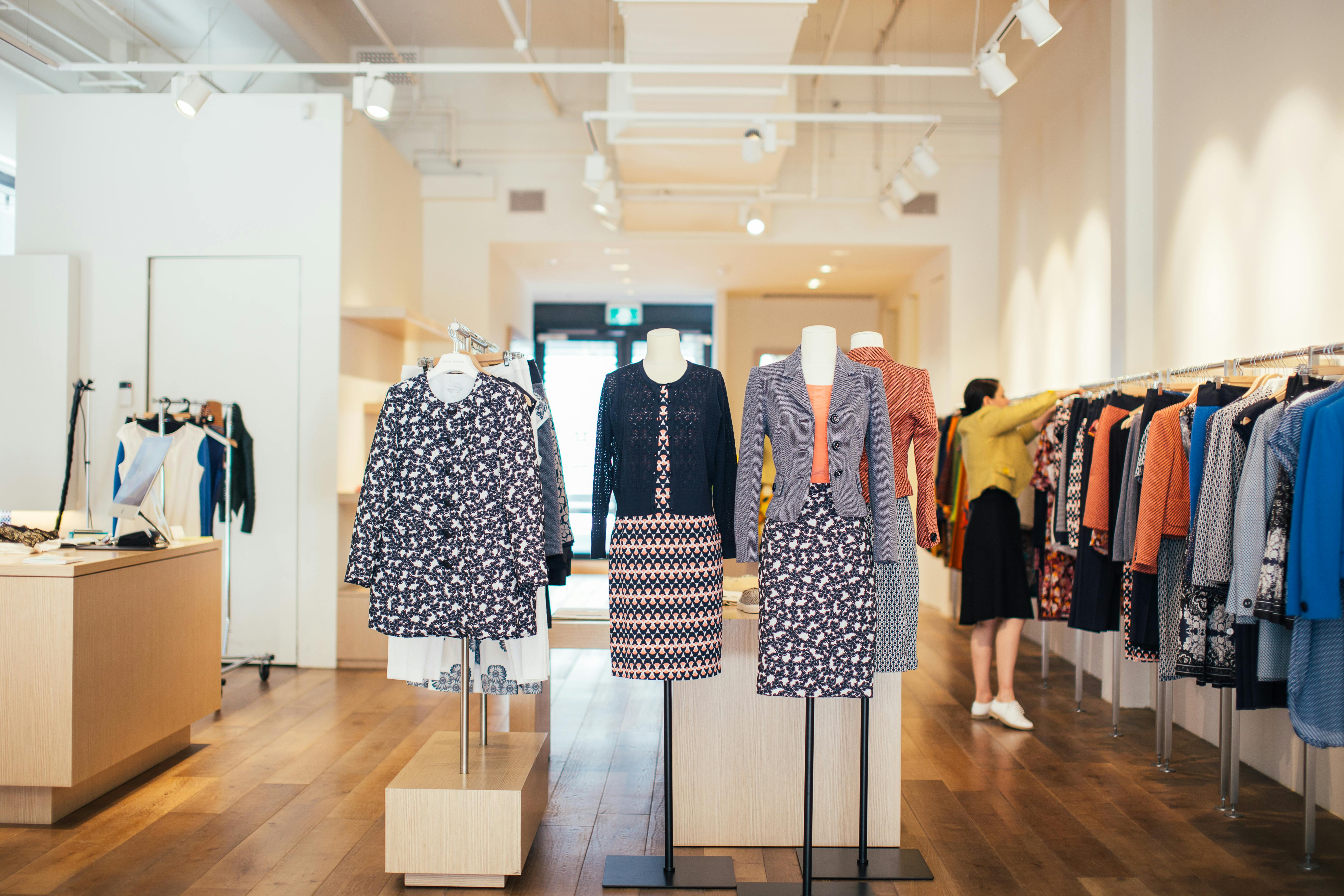 Clothing store storefront