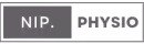 A black and white logo of NipPhysio.