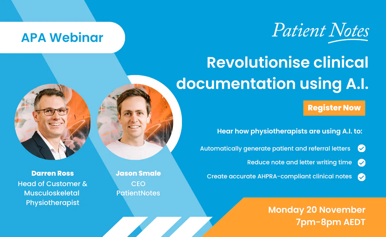 Australian Physiotherapy Association webinar