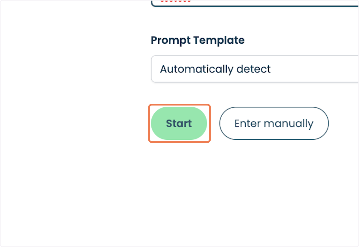 Click on Start.