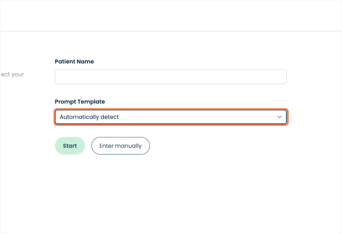 In this example, we've selected "Select Automatically detect from Prompt Template".
