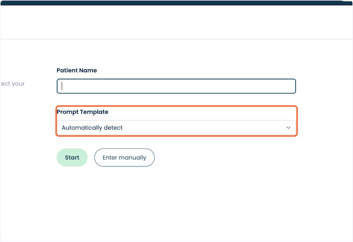 Click on Prompt Template and select an option.