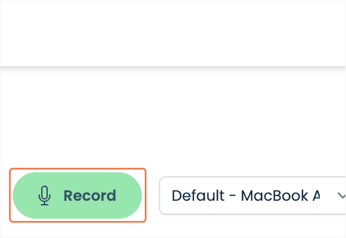 Click on Record.