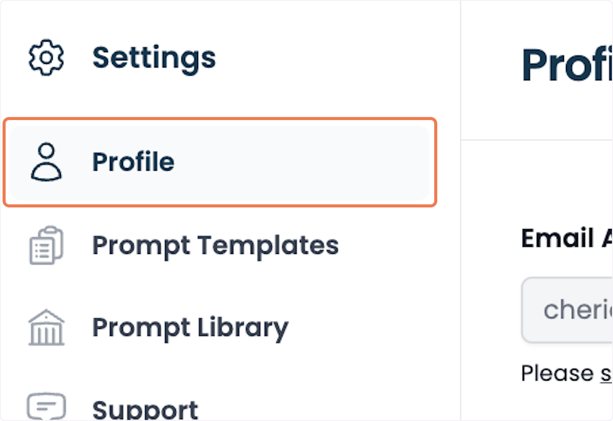 Click on Profile.
