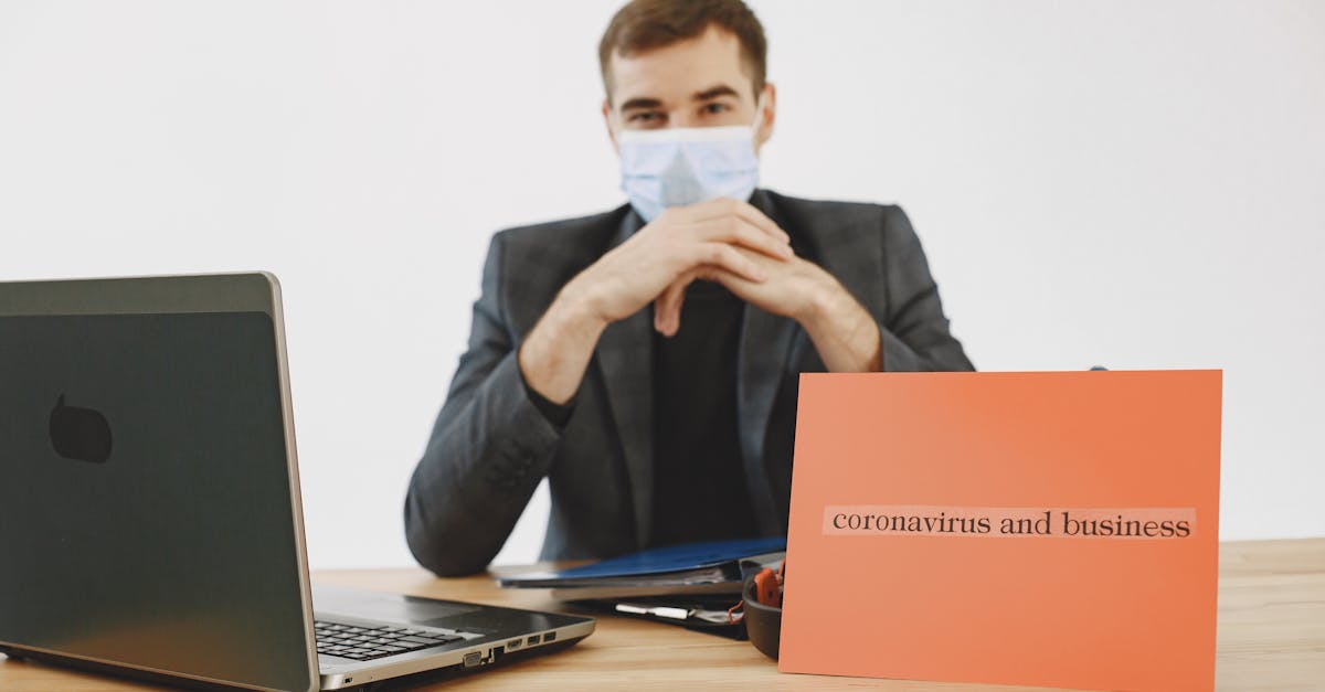 office man with mask