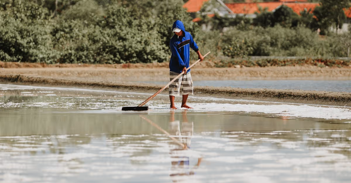 man cleaning