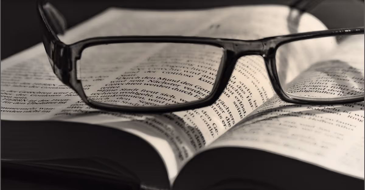 glasses and newspaper