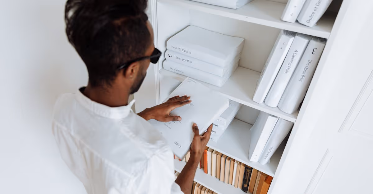 man with books