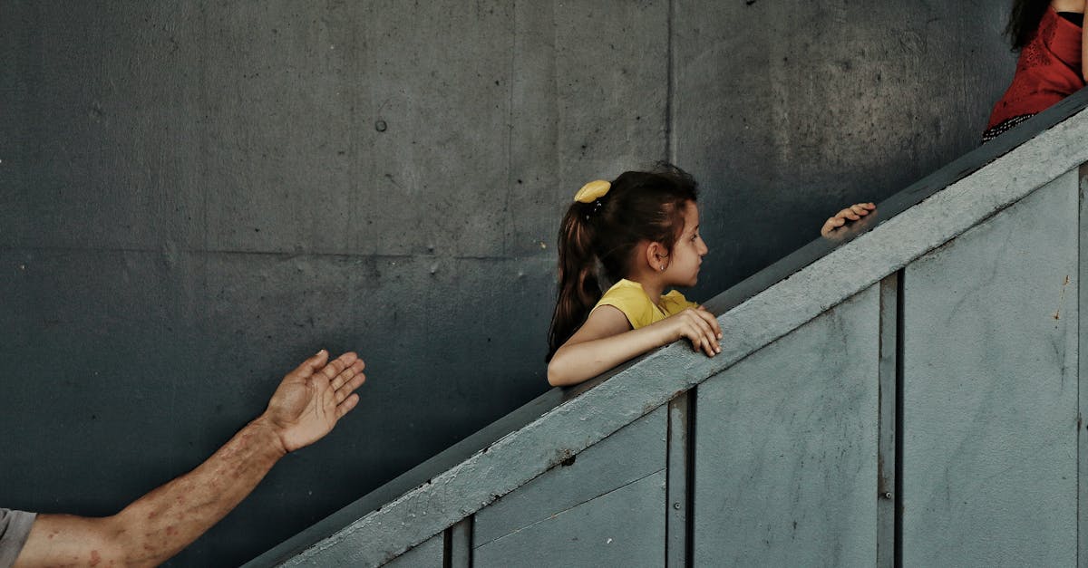 child on stairs