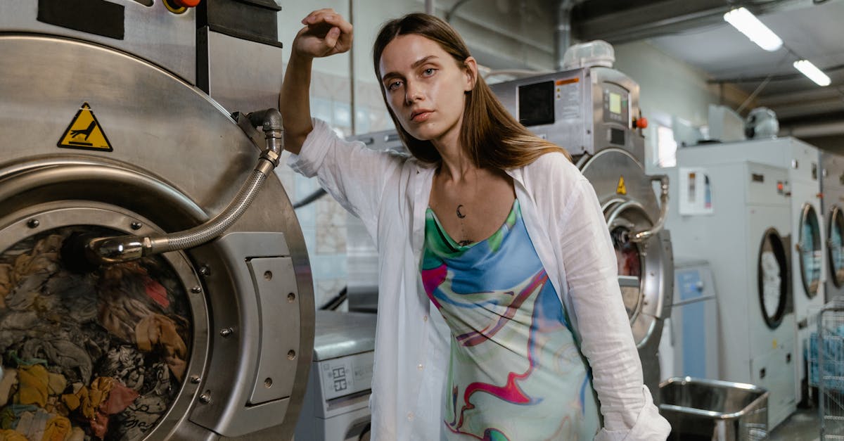 woman at laundromat