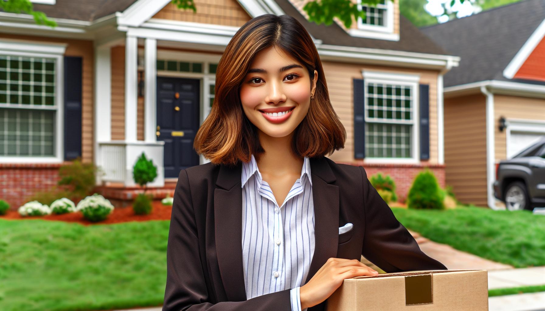 woman with package