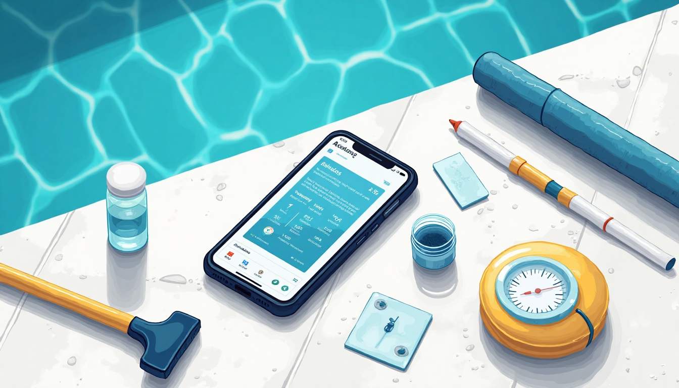phone by pool