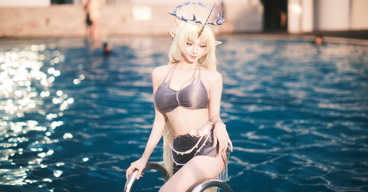 pool woman