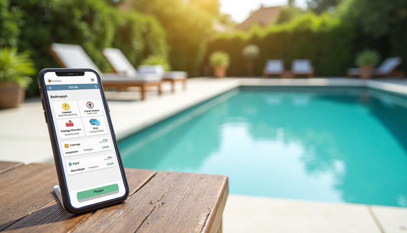 phone by pool