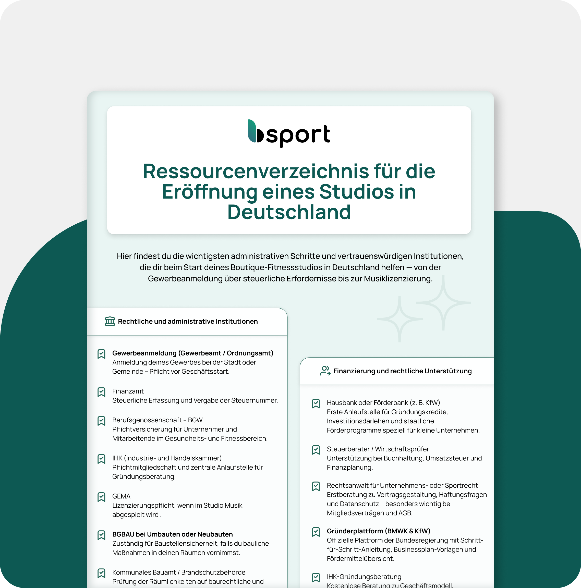 Die wichtigsten Kontakte für deine Studioeröffnung in Deutschland