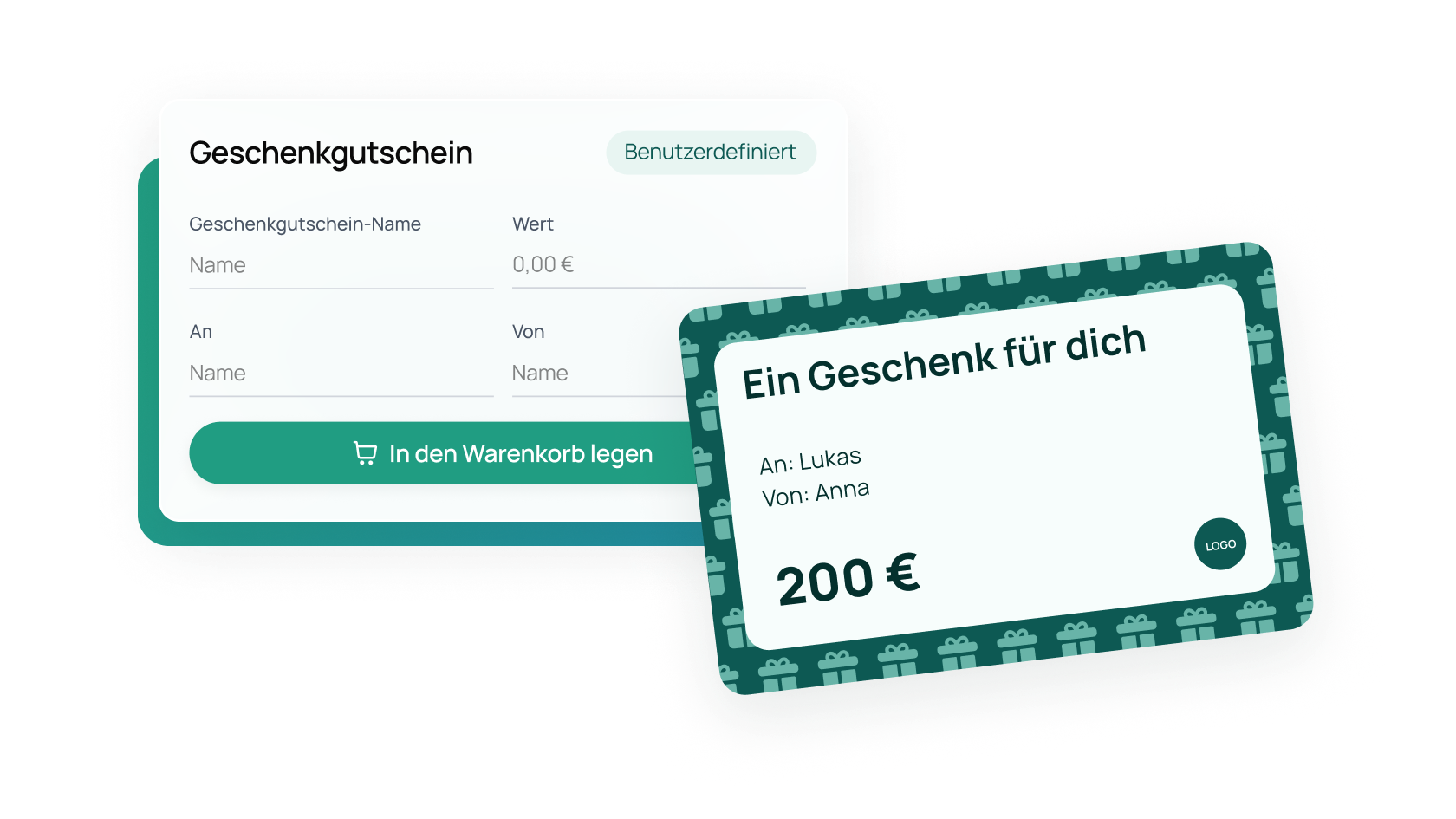 Geschenkgutschein mit individuellem Wert