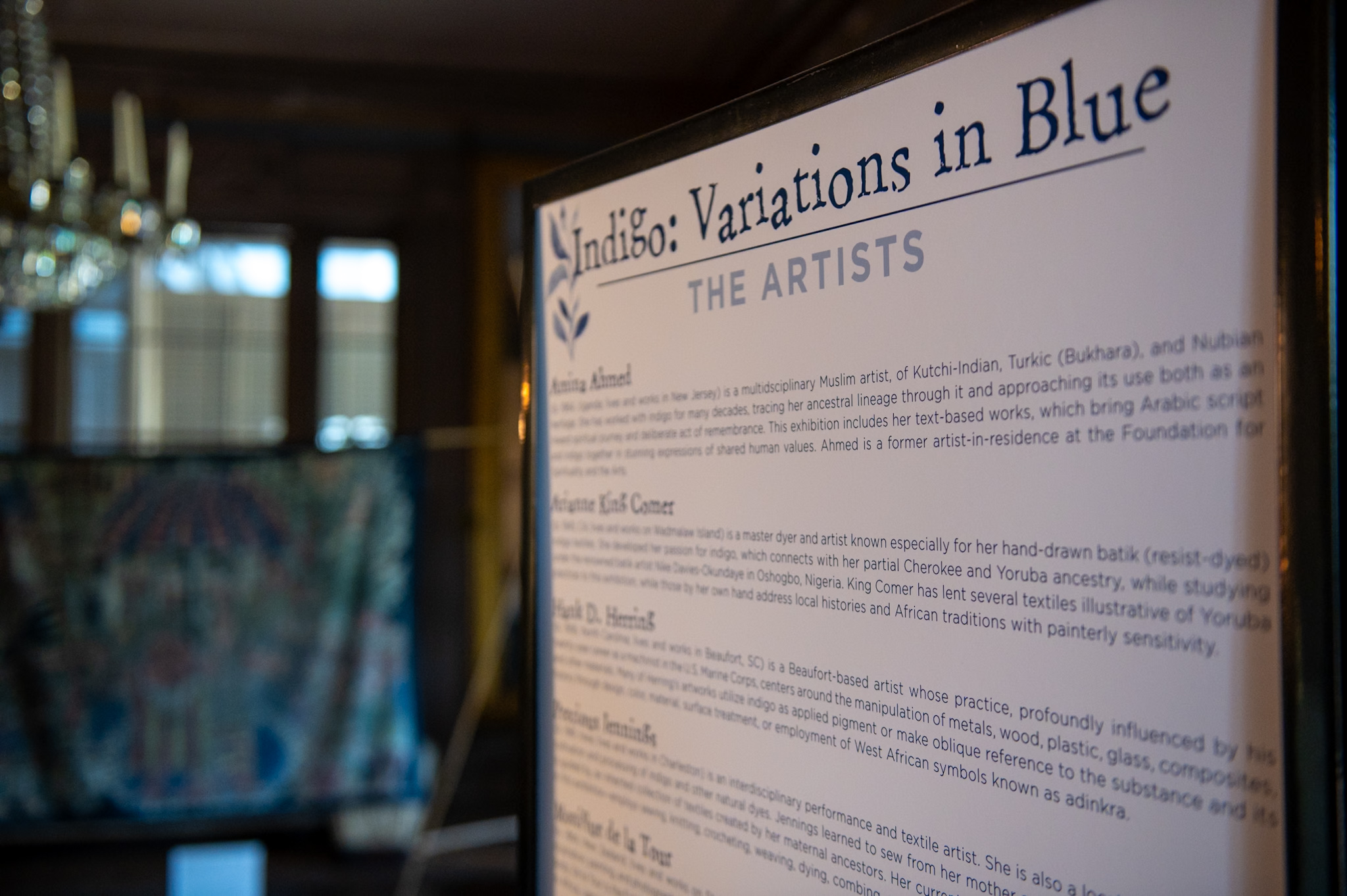 PreserVISIONist Tour of Indigo: Variations in Blue