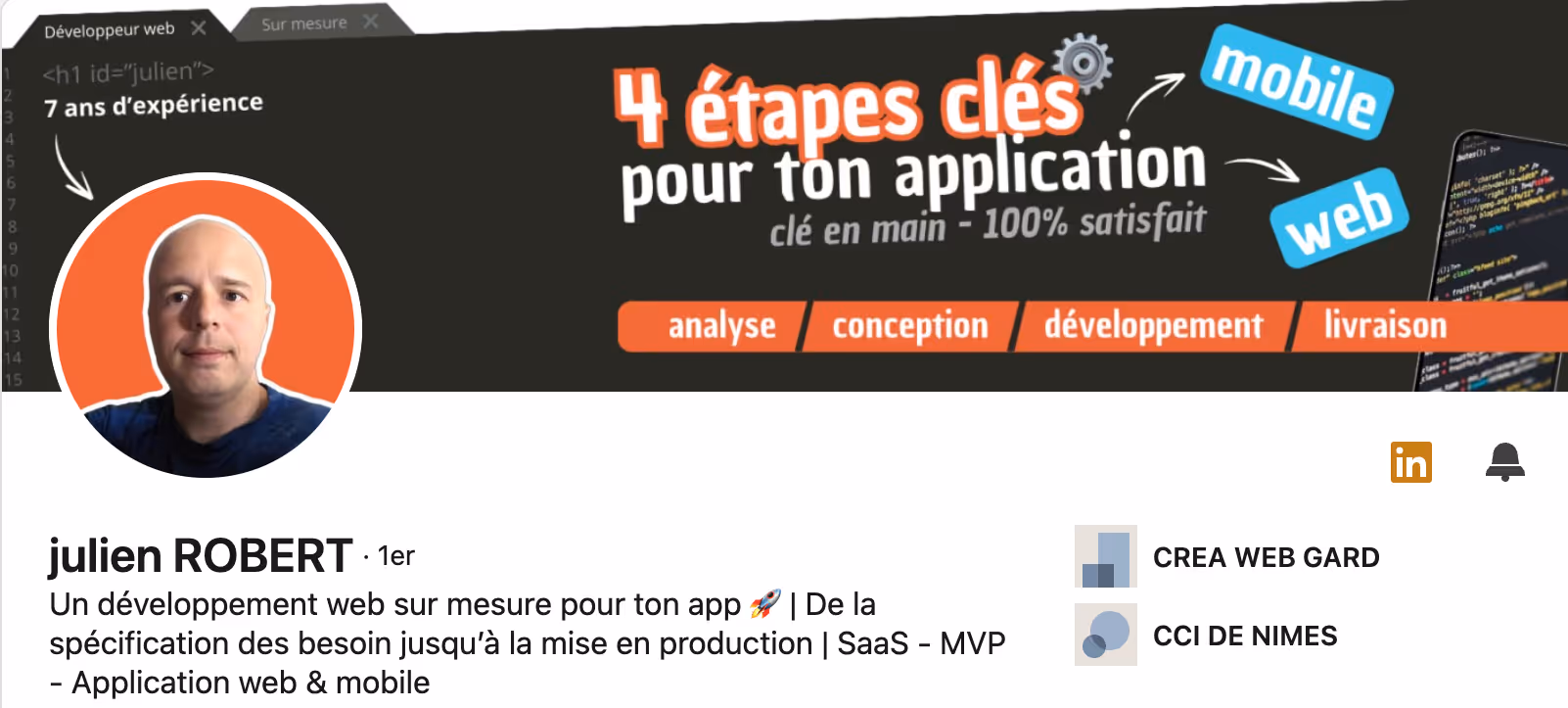 a screenshot of a LinkedIn banner