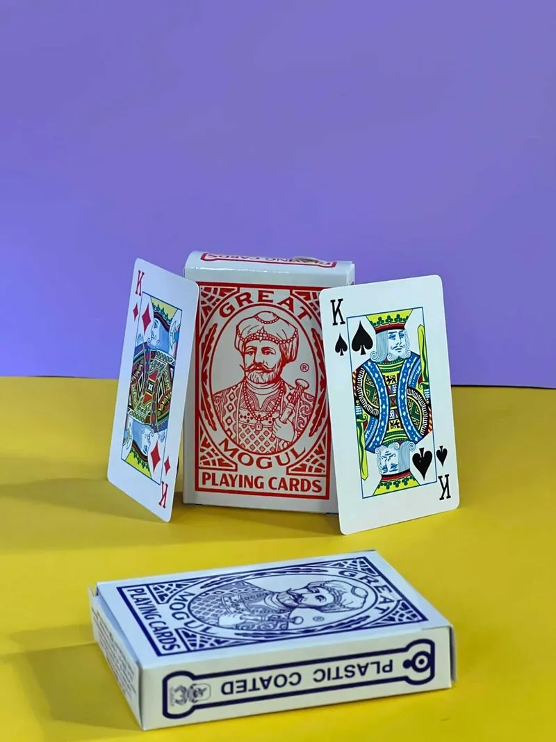 Stunning shot of Great Mogul playing cards decks.