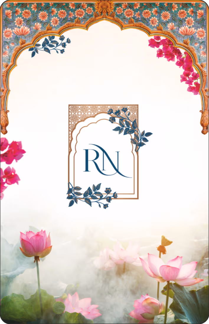 Custom Playing Cards back design for a wedding project.