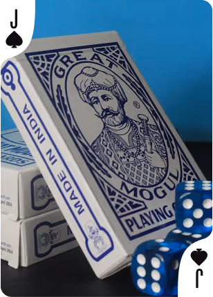 Imperial close-up shot of The Club Cards' Great Mogul playing cards deck.