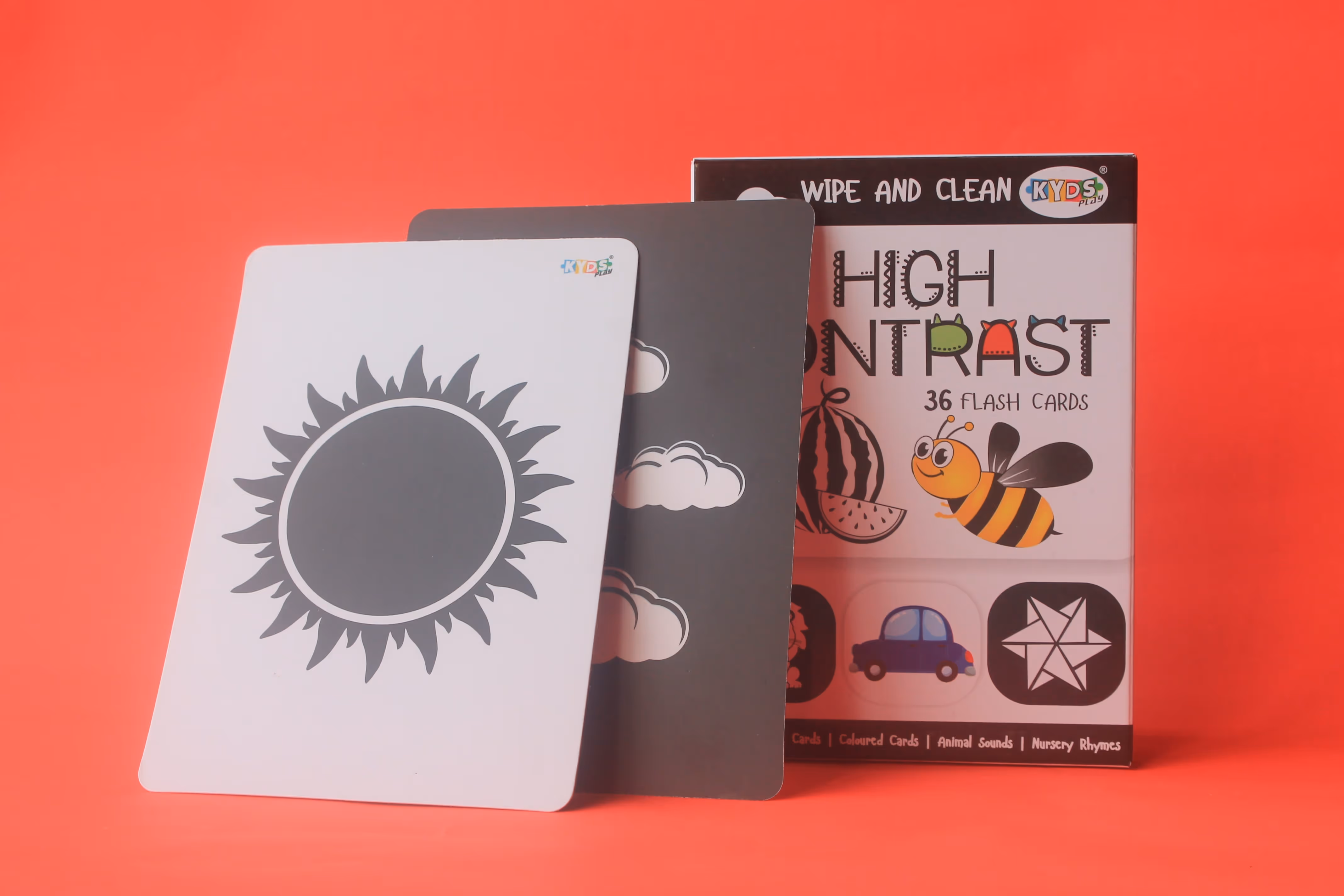Child-safe educational flashcards with ISI-compliant materials.