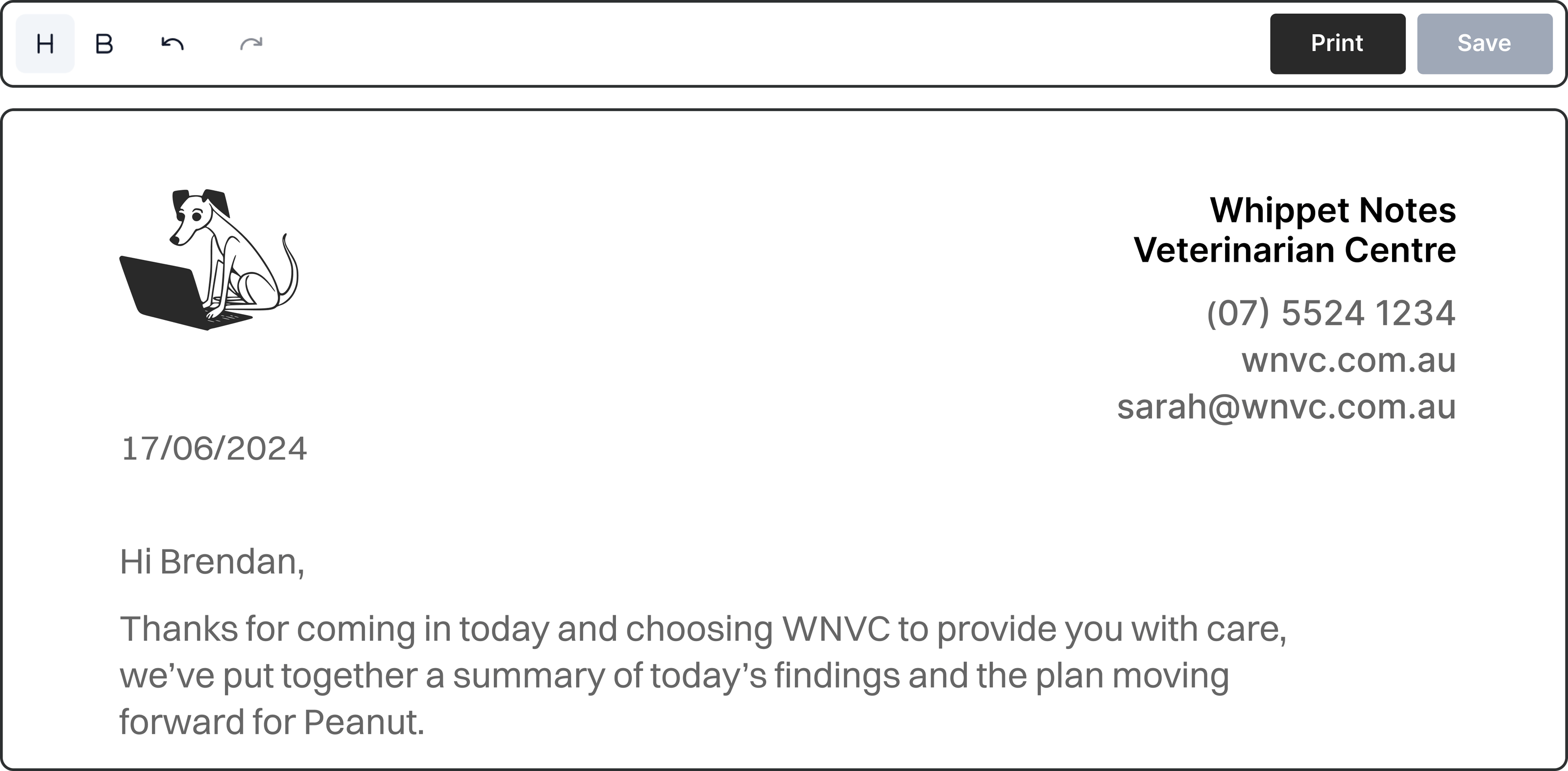Vet Note For Work Vet Notes AI | Whippet Notes - Veterinary AI Scribe