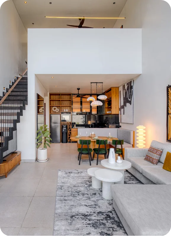 Luxury Bali villa with open dining