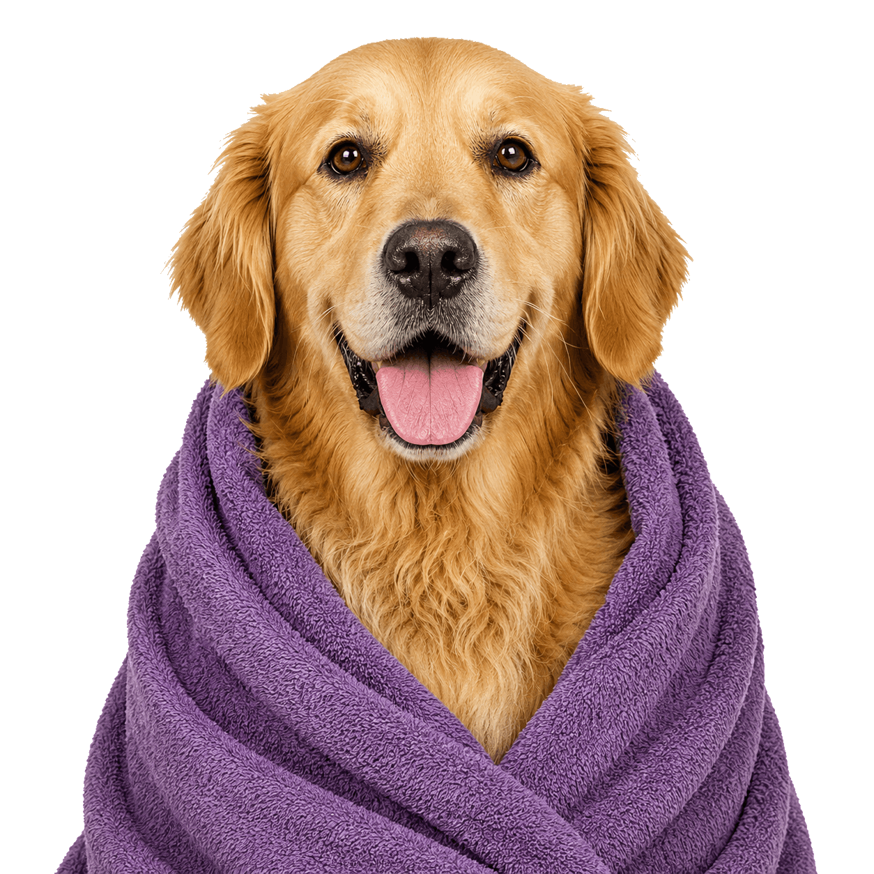 Happy golden retriever