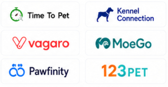 Pet scheduling and operations integrations: Time To Pet, Kennel Connection, Vagaro, MoeGo, Pawfinity, 123PET