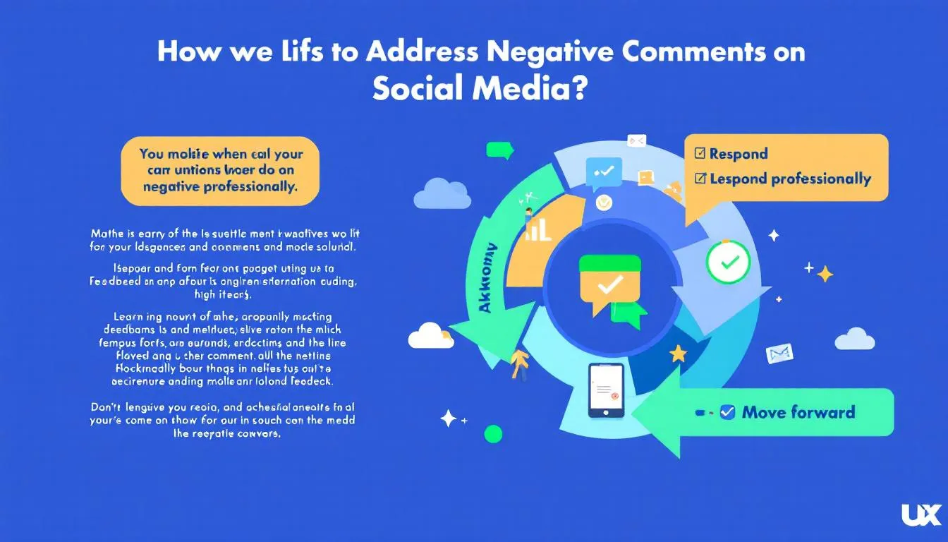 An illustration depicting the importance of addressing negative comments on social media.