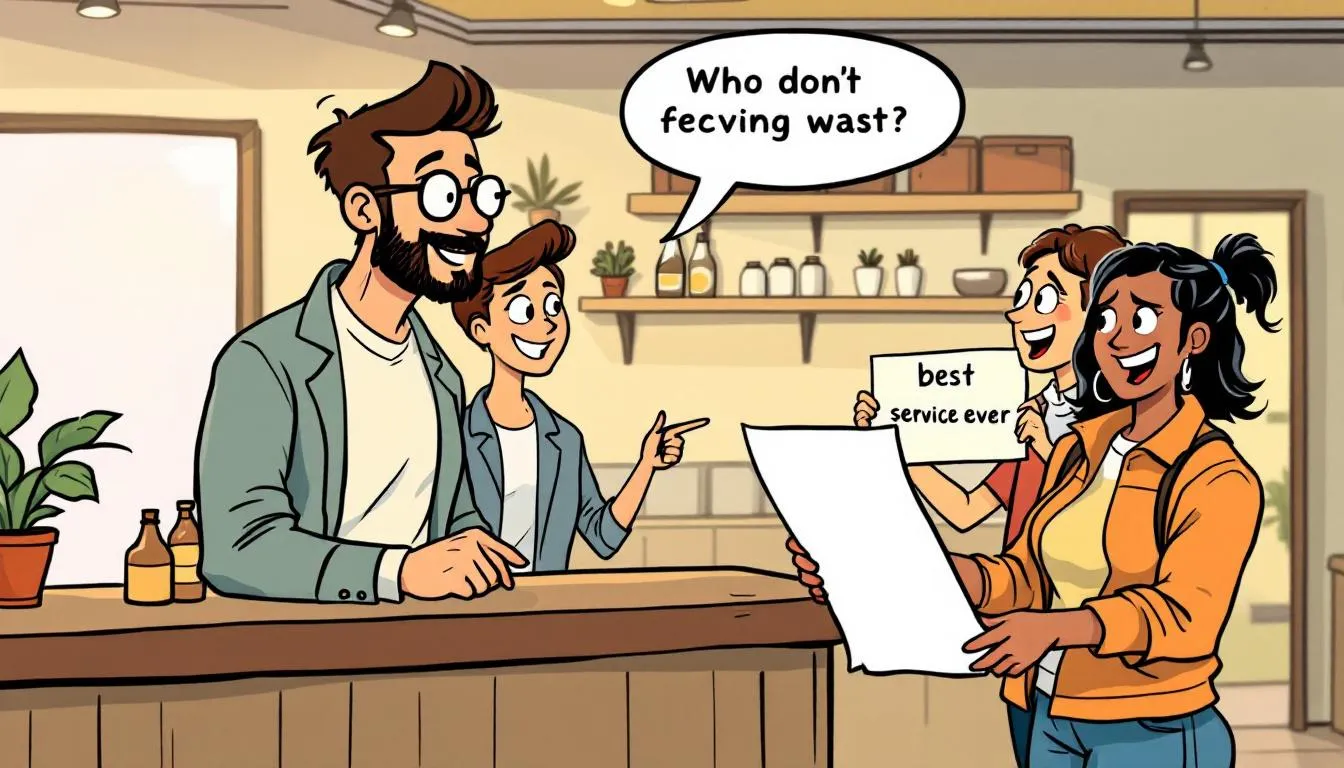A business owner turning negative reviews into positive outcomes through customer engagement.
