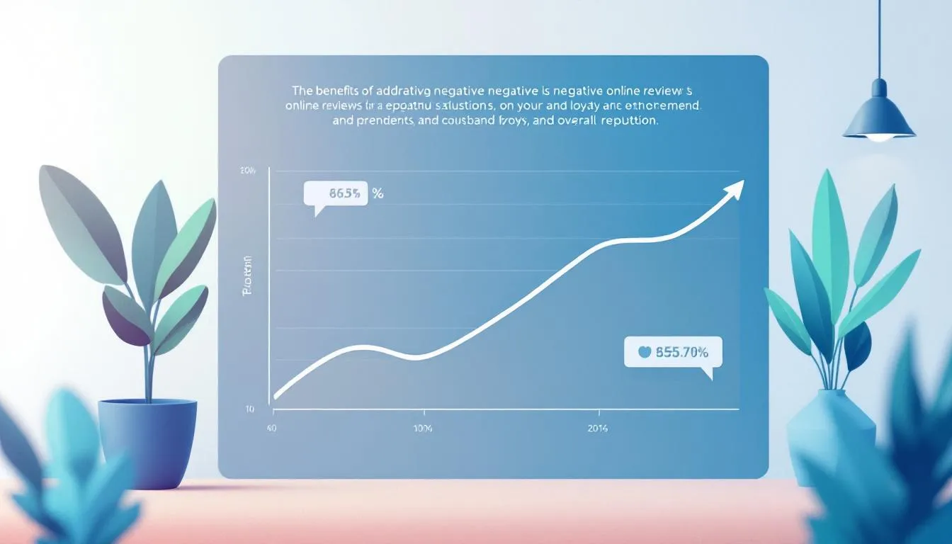 Graph showing the benefits of addressing negative online reviews.