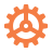 Gear icon with a user silhouette inside representing user settings.