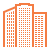 Icon of an orange office building with many windows.