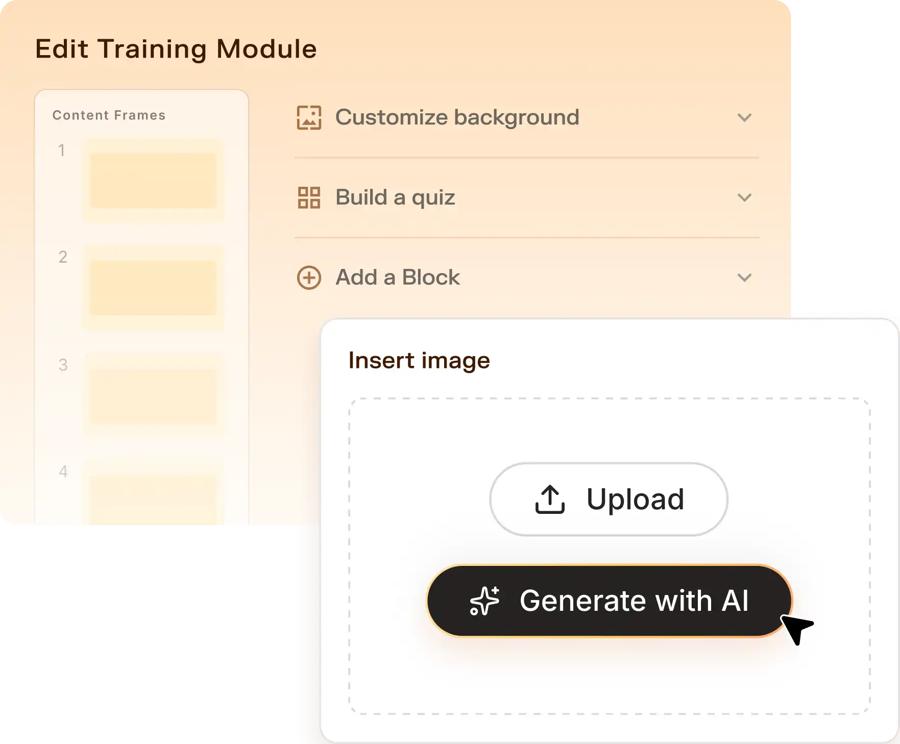 adaptive dashboard screenshot showing how to generate content with ai