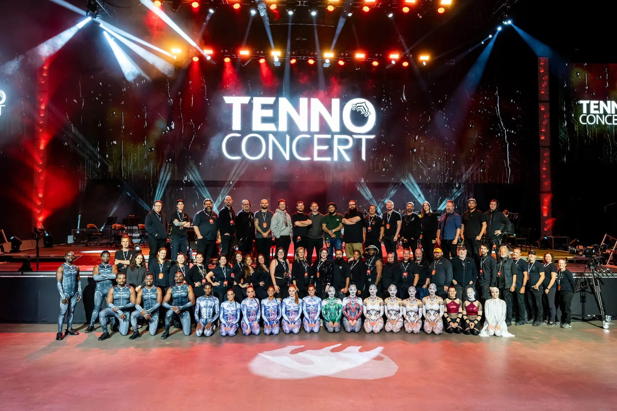 Cirque Revolution cast and crew on stage at TennoCon 2026