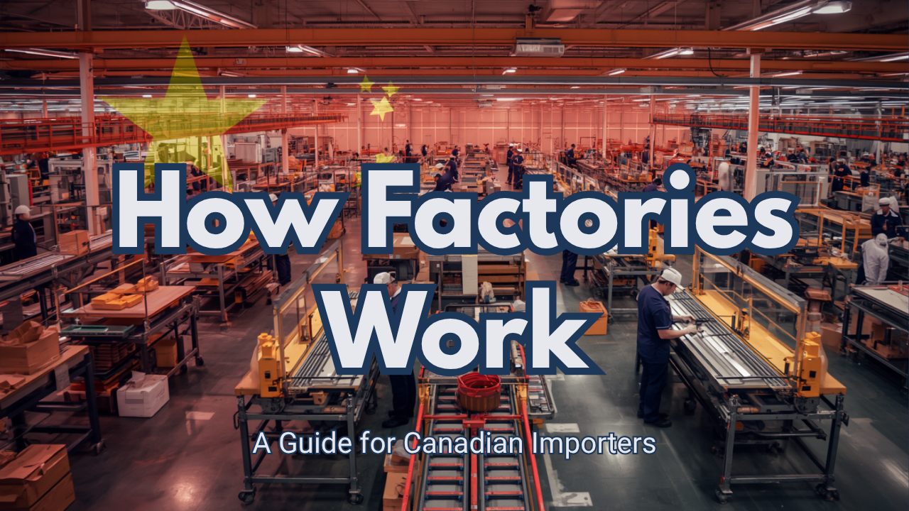 Canadian importer reviewing how Chinese factories work on a manufacturing floor in China