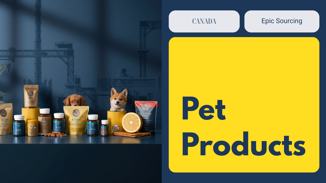 Private label pet supplement bottles and packaging for the Canadian pet wellness market