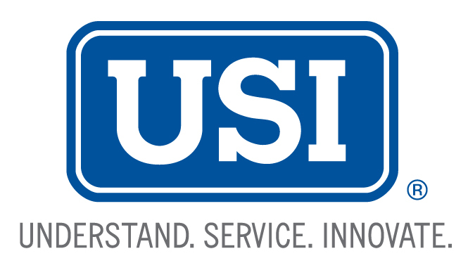 USI logo in white letters on a blue rounded rectangle with the tagline Understand. Service. Innovate. below.