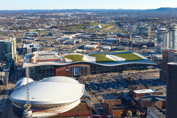Nashville's Music City Center aerial view