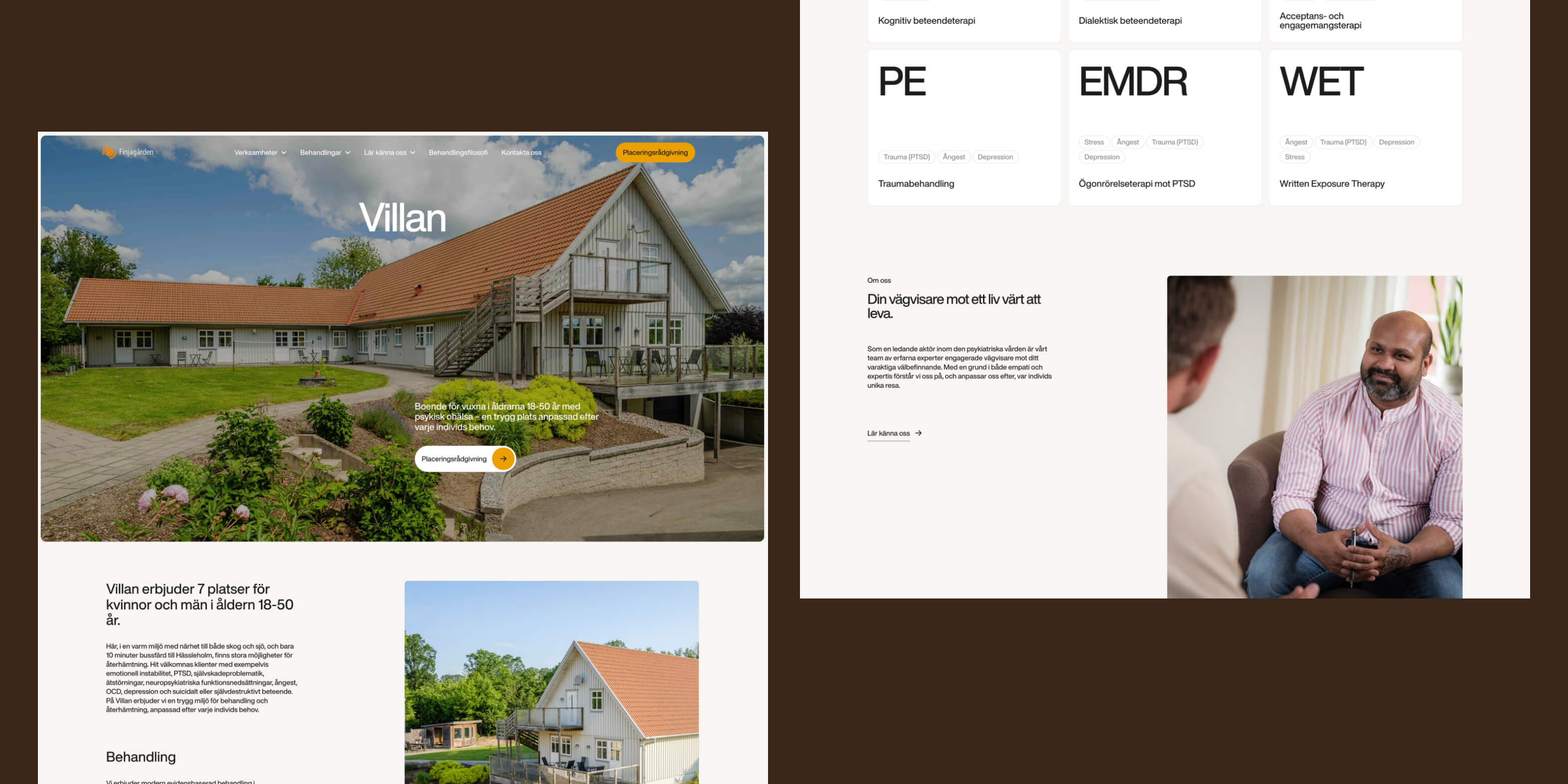 SEO- och AEO-optimerad hemsida för Finjagårdens HVB-verksamheter