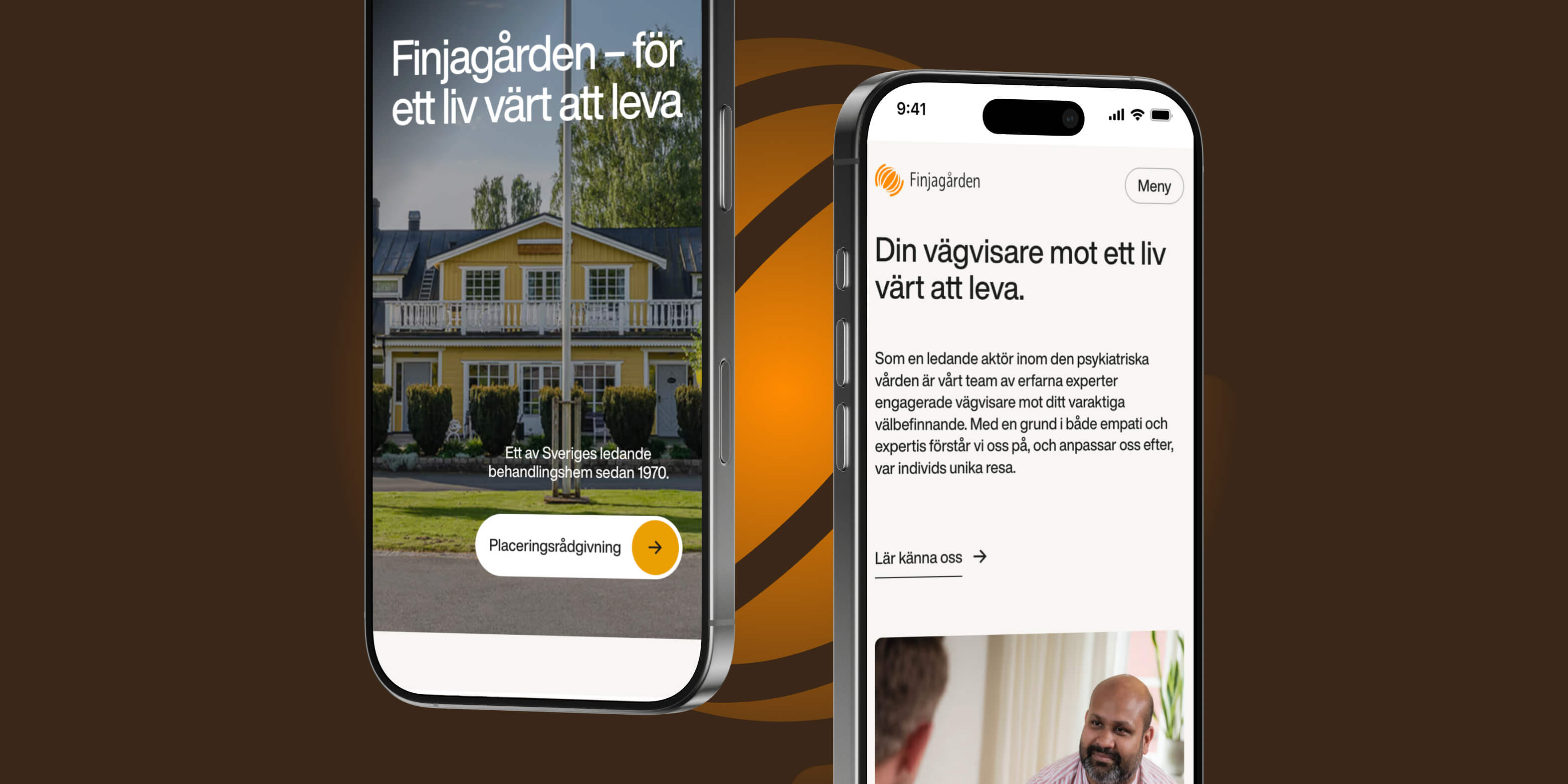 Webflow-design med streamlinat placeringsflöde för Finjagårdens socialtjänstkontakter