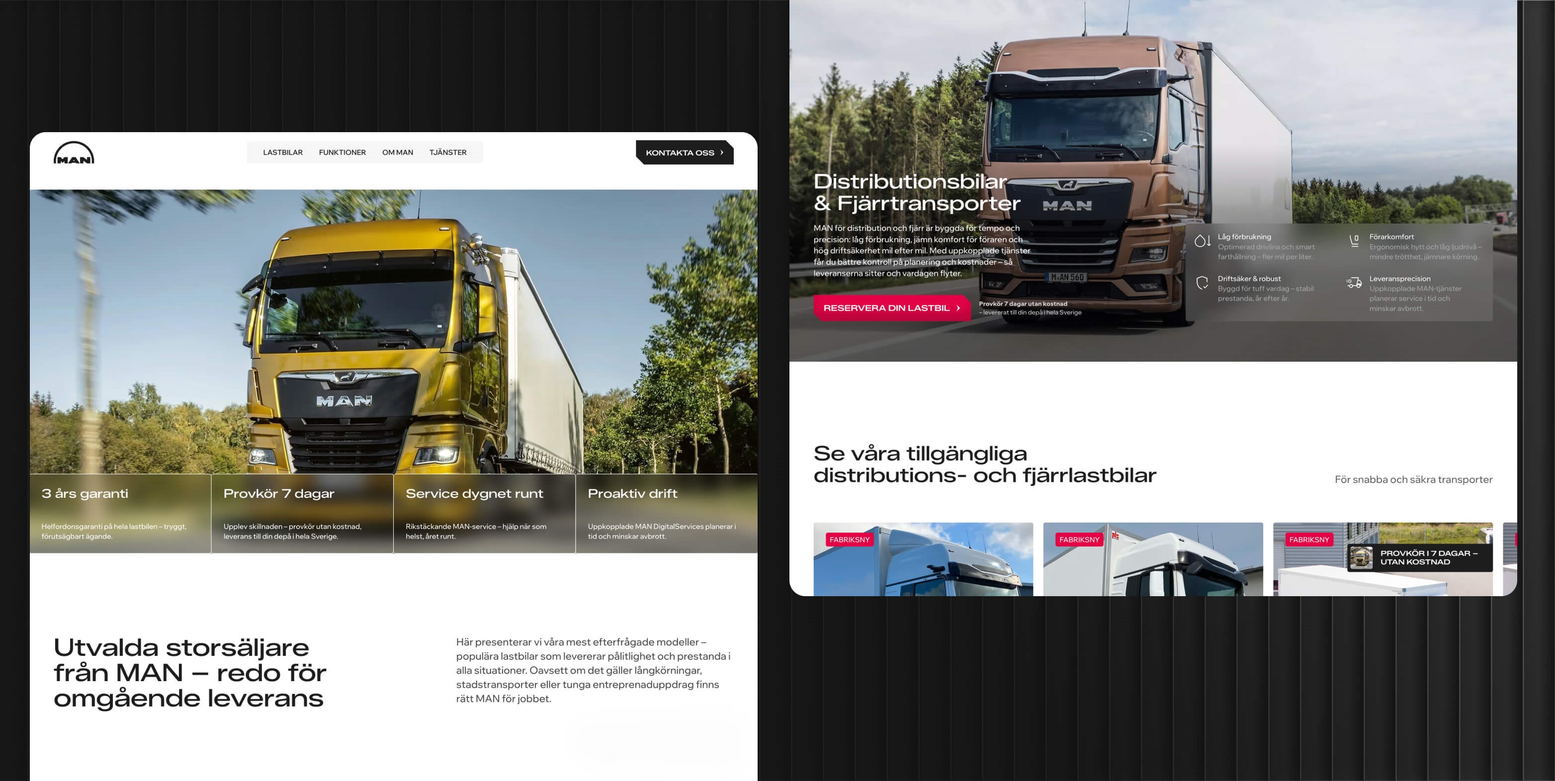 Digital kampanj för lastbilar med AEO-struktur och tydlig funnel