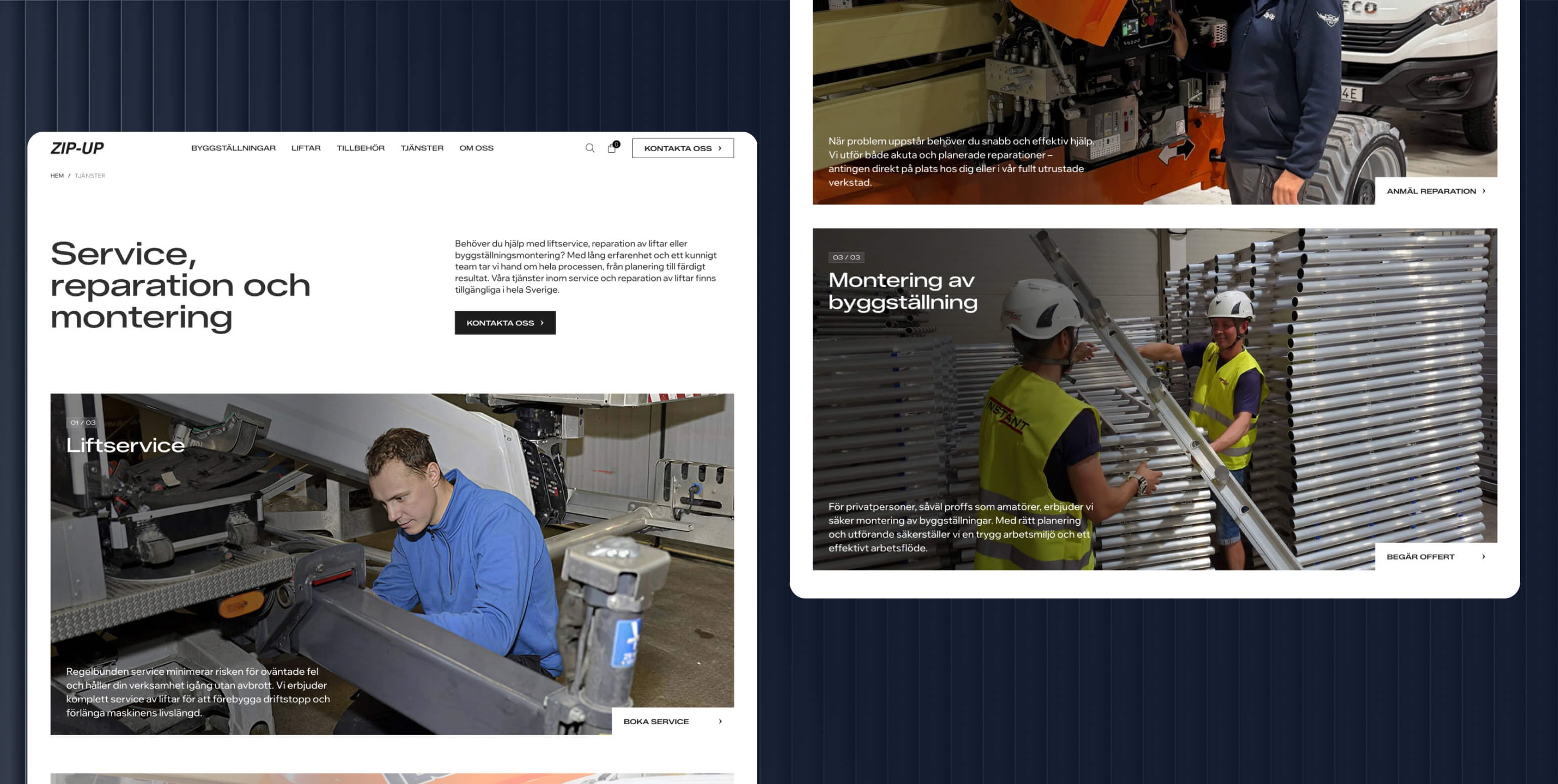 Webflow och Shopify e-handelslösning för Zip-Up