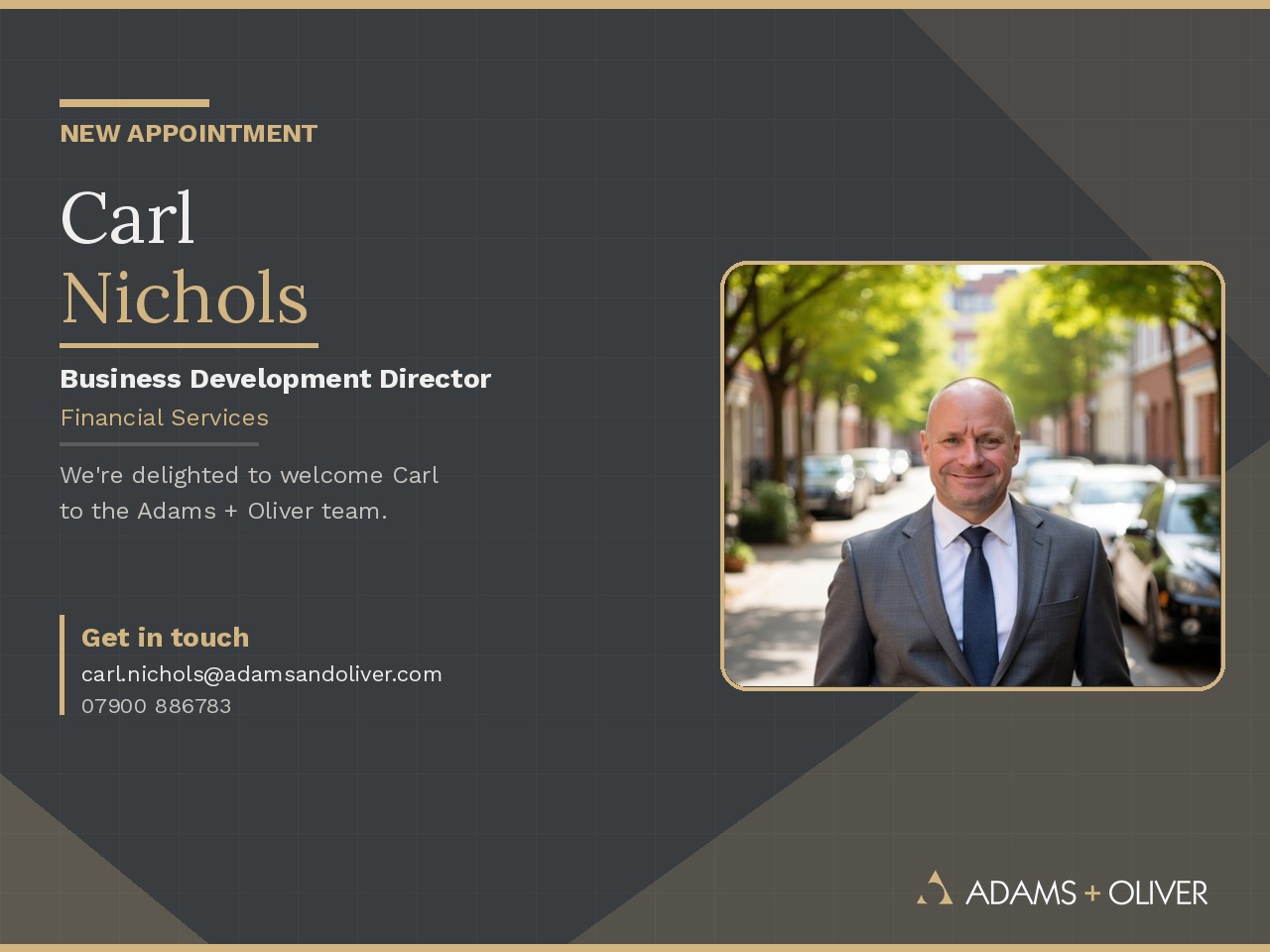 Introducing Carl Nichols, Business Development Director, Financial Services