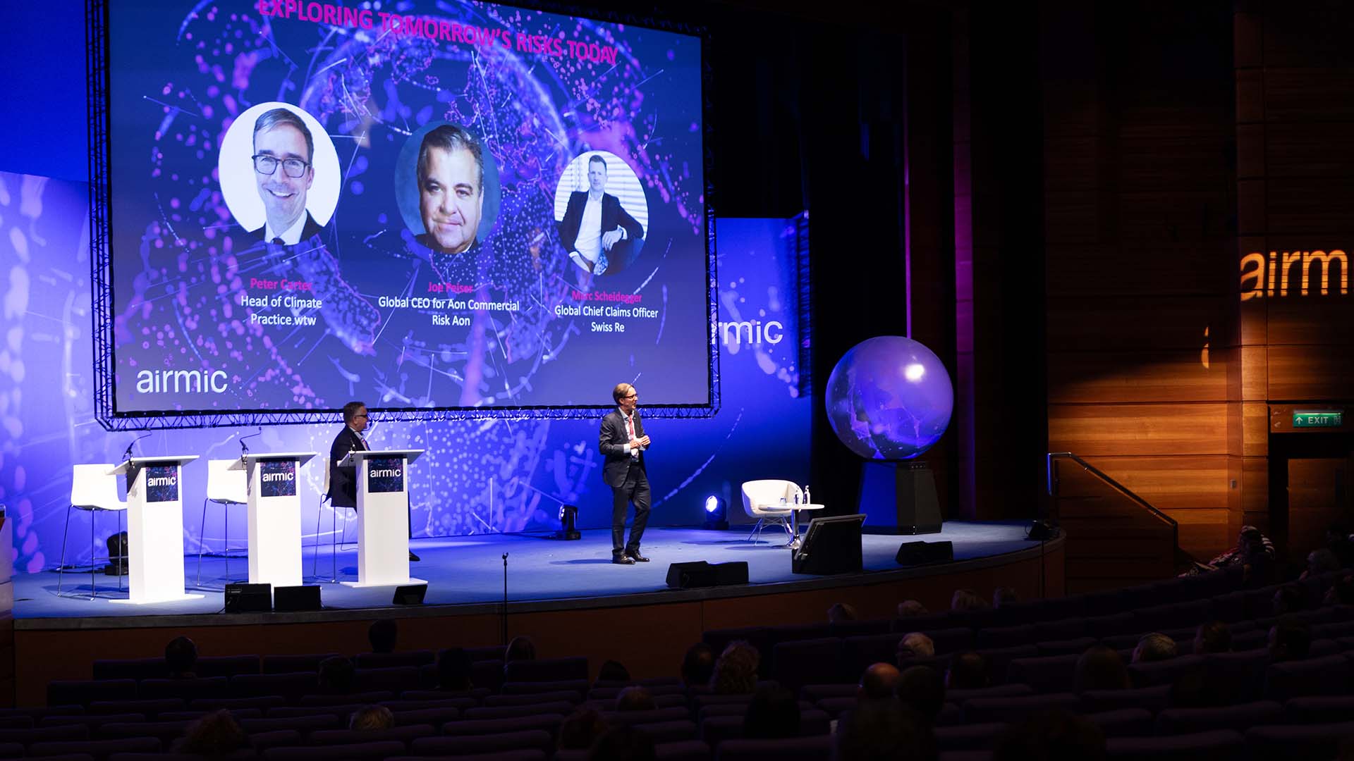 Group playing game at a conference stand