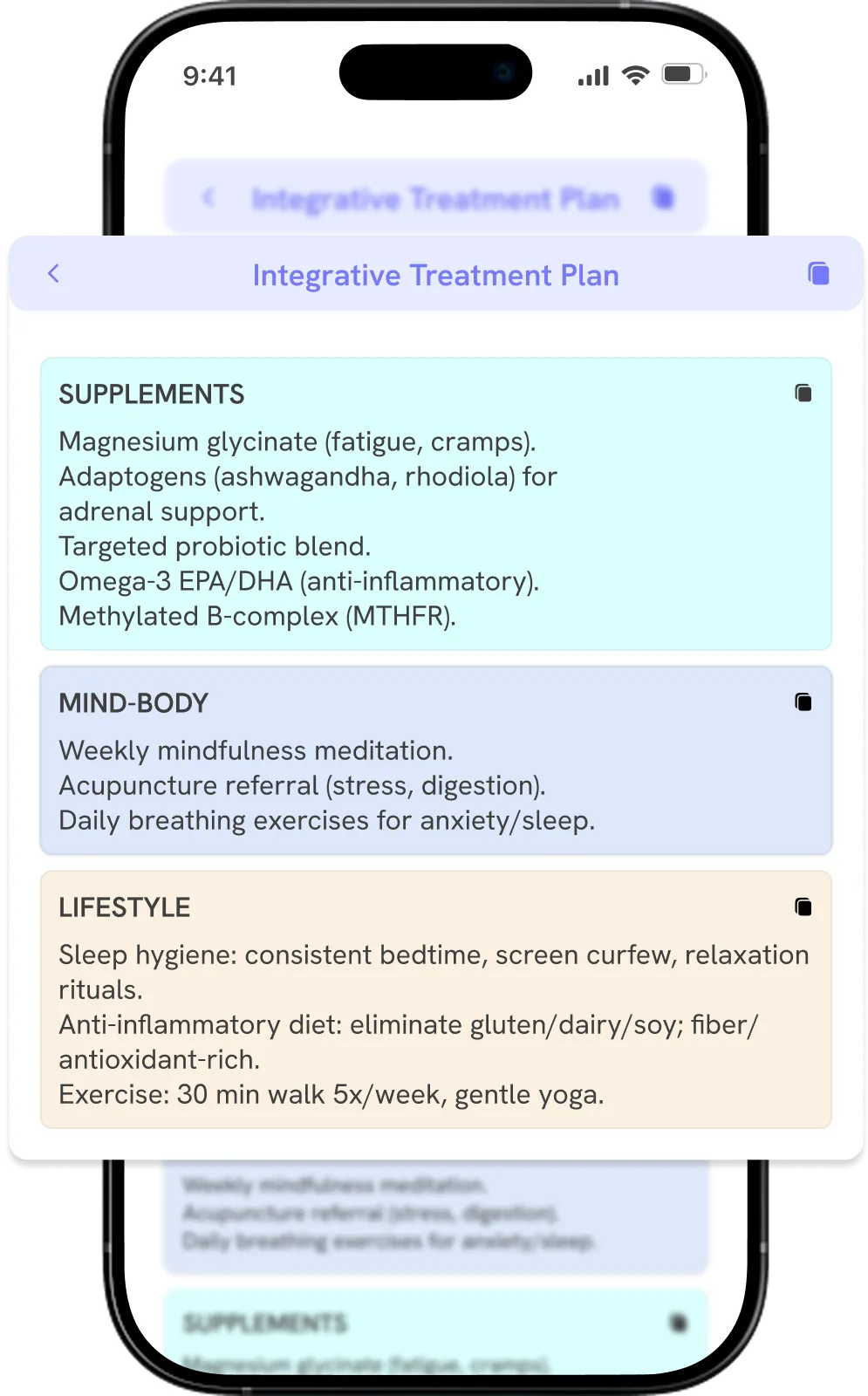  Smartphone showing Marvix AI auto-generated nephrology note with history, complaints, and labs.