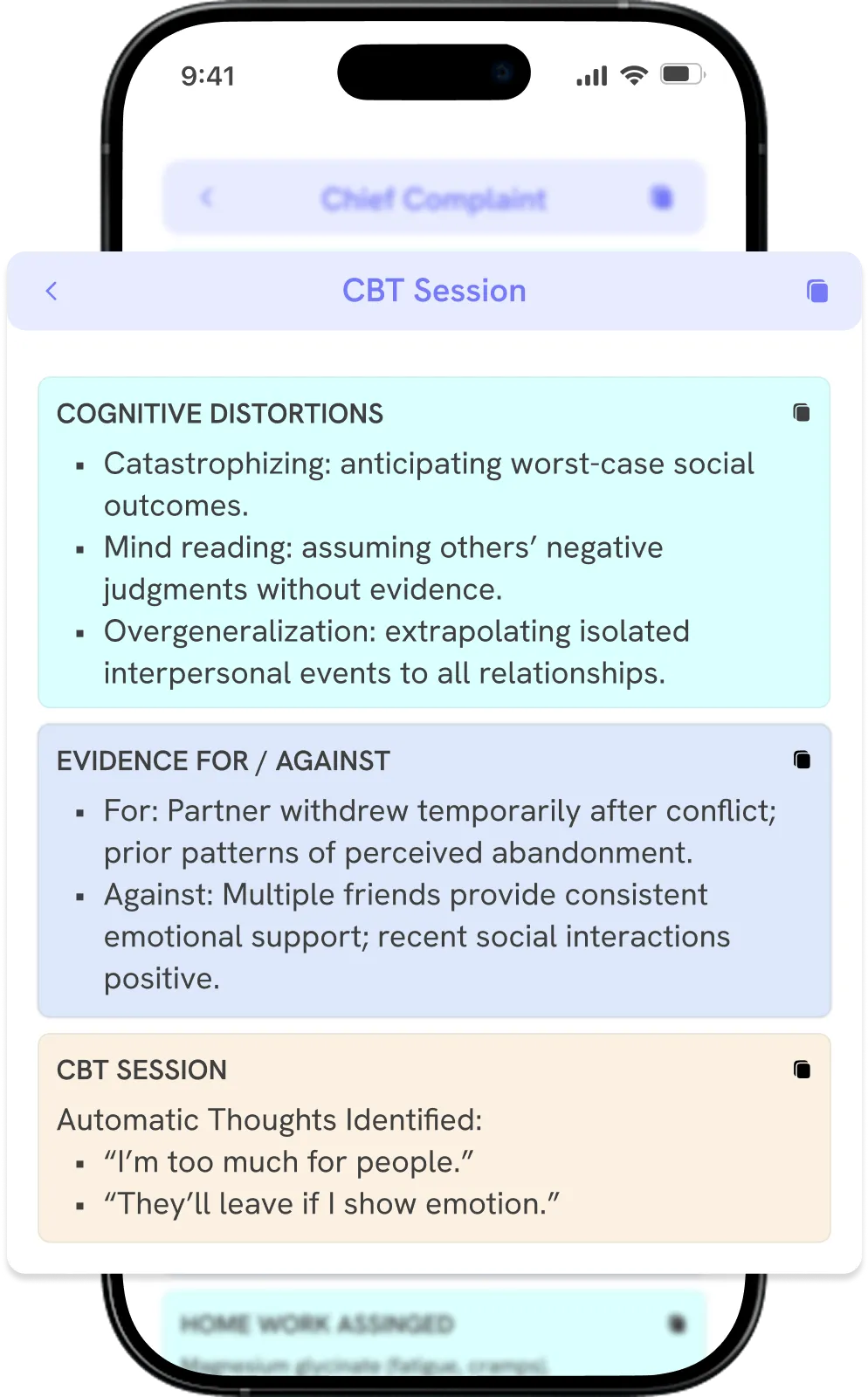  Smartphone showing Marvix AI auto-generated nephrology note with history, complaints, and labs.